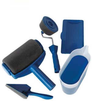 5Pcs Muur Versieren Schilderen Roller Kwast Set Kwast Kit Multifunctionele Huis Verf Rollers Gereedschap