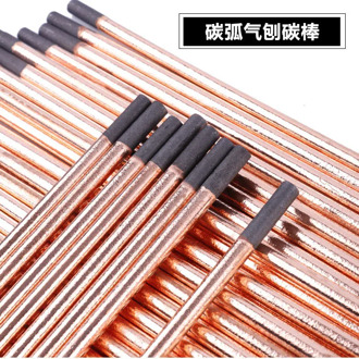 5pcs New air carbon arc gouging rods copper flat round graphite electrode rod for DC gas gouging gun electrode carbon rod 4-10mm