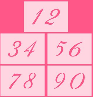 5pcs Nummer Gelaagdheid Stencils voor Diy scrapbook/fotoalbum Decoratieve Embossing kleuring, schilderen stencil, home decor