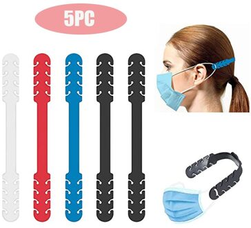 5Pcs Oor Protector Extender Maskers Uitbreiding Strap Bescherm Uw Oren Van Aanscherping Kan Worden Aangepast Aan Uw Hoofd size MULTI