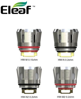 5pcs Original Eleaf HW Coil Head HW-M 0.15ohm/ HW-N 0.2ohm/ HW-M2 0.2ohm /HW-N2 0.2ohm for ELLO Duro Atomizer/ IJust 3 Kit Coil