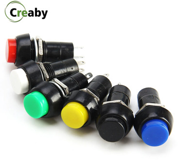 5pcs PBS-11A PCB-11B 12mm Momentary Latching Push Button Switch Self-Reset Self-Locking Pushbutton Switch 3A 250AC 2Pin