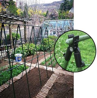 5Pcs Plant Ondersteuning Luifel Pijler Accessoires Een Clip Snel Klimmen Wijnstok Beugel Plant Staal Pijp Beugel Tuin ondersteuning 11mm