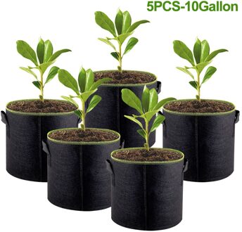 5Pcs Plantaardige Tassen 5 7 10 Gallon Huis Tuin Gereedschap Aardbei Groente Jardin Groeiende Potten Tuinieren Planten Zakken