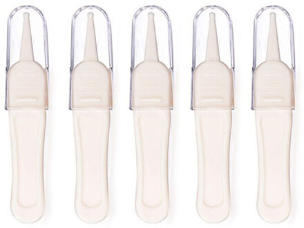 5Pcs Plastic Babyverzorging Oor Neus Navel Reiniging Pincet Veiligheid Tang Schoner Clip