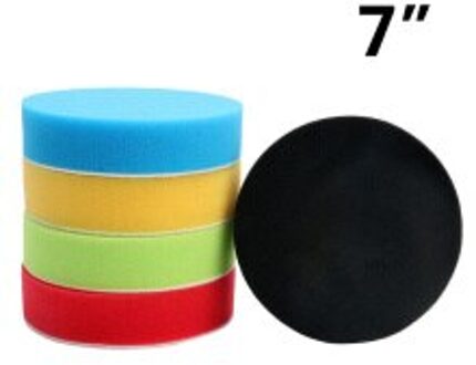5Pcs Polijsten Accessoires 7 Inch Auto Auto Ronde Platte Foam Buffing