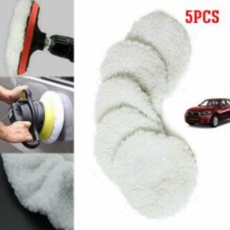 5Pcs Polijsten Pad Buffer Pads Polijsten Herbruikbare Zachte Tool Nuttig Witte Wol