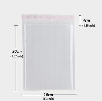 5Pcs Poly Verdikte Bubble Mailer Wit Zelf Seal Padded Enveloppen Bags Voor Boek Tijdschrift Gevoerd Bubble Mailer Zelf seal 16x20cm 5stk