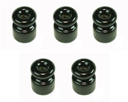 5Pcs Porseleinen Isolator Voor Twisted Draad Vaststelling, Keramische Isolator Voor Elektrische Stof Kabel Ogernizer zwart