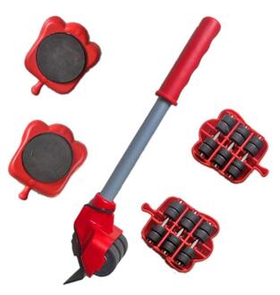 5Pcs Portable Home Trolley Lift Uitstekende Vakmanschap Goed Duurzaamheid Bewegen Vervoer Mover Voor Zware Meubels Moving