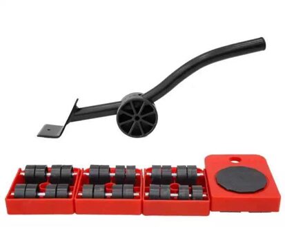 5Pcs Professionele Meubels Mover Tool Set Zware Voeders Vervoer Lifter Wielen Mover Roller Met Wiel Bar Moving Hand Apparaat