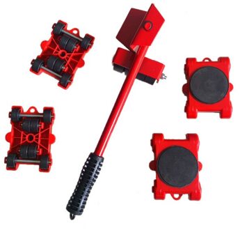 5Pcs Professionele Meubels Mover Tool Set Zware Voeders Vervoer Lifter Wielen Mover Roller Met Wiel Bar Moving Hand Apparaat