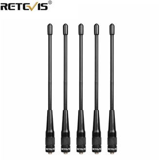 5pcs Retevis RHD-701 High Gain Antenna SMA-F Female Antenan VHF UHF For Baofeng UV5R 888S BF-888S Retevis H777 RT5R RT5 RT6 RT7