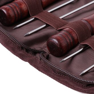 5Pcs Roosteren Vorken Met Zak Camping Dog Spiesjes Bbq Vorken Barbecue Tool