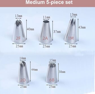 5Pcs Russische Bloem Icing Piping Nozzles Tips Bol Cake Decoratie Gereedschappen Keuken Gebak Cupcake Bakken Gebak Gereedschap