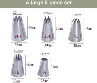 5Pcs Russische Bloem Icing Piping Nozzles Tips Bol Cake Decoratie Gereedschappen Keuken Gebak Cupcake Bakken Gebak Gereedschap