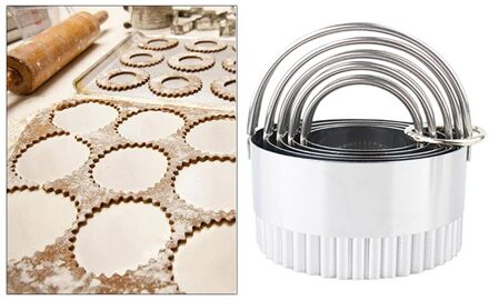 5Pcs Rvs Bakvorm Keuken Diy Cookies Dessert Cake Ringen stijl A