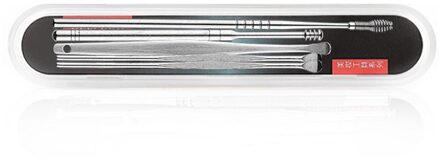 5Pcs Rvs Spiraal Lente Oor Picks Lepel Wax Verwijderen Cleaner Met Doos Oor Schoner Lepel Zorg Oor Schoon tool