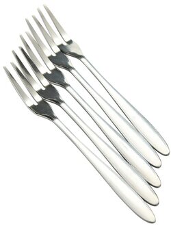 5Pcs Rvs Vork Party Buffet Fruit Desserts Voedsel Cocktail Sandwich Vork Stick Pick Spies Fruit Vorken