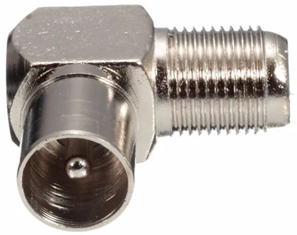 5Pcs/set 90 Degree Right Angled TV Aerial Cable Connector RF Coaxial F Female to TV Male Plug to Female Socket