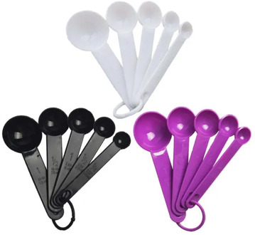 5pcs/set Creative Measuring Spoon Silicone Measuring Ladle Coffee Sugar Scoop Baking Cooking Kitchen Measuring Cups With Scale