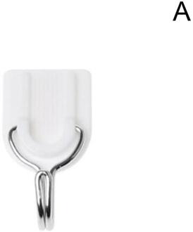 5Pcs Set Keuken Badkamer Plastic Zelfklevende Haak Muur Sticky Mount Hanger Rack Sterke Stok Haak Roestvrij Stalen Haak