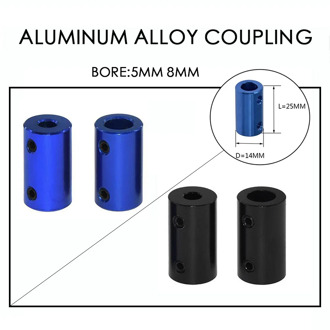 5pcs Shaft Coupler D14L25 Aluminum Coupling Bore 5x5 5x8 8X8mm Blue Flexible coupler Rigid Screw Part For Stepper Motor