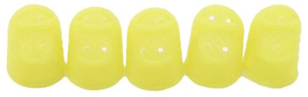 5Pcs Silicone Finger Guards Gitaar Vingertop Protectors Voor Ukulele Gitaar Antislip Vinger Sets 6 Kleur Optioneel geel