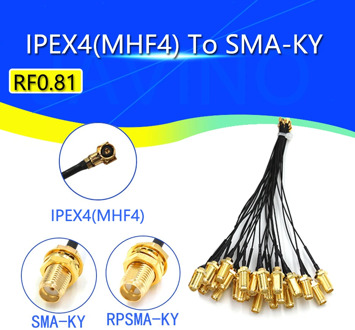 5Pcs SMA Connector Cable Female to IPEX4 IPX4 MHF4 to SMA Female RF0.81 Antenna RG0.81MM Cable Assembly RP-SMA-K