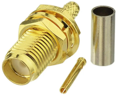 5PCS SMA Female Adapter RF Connector SMA Female Jack Crimping for RG316 RG174 Cable Wire SMA Female Connector Adapter