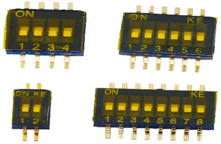 5pcs SMD SMT Slide Type DIP Switch 1P 2P 3P 4P 5P 6P 8P 10P 1.27mm Position Way DIP Black Pitch Toggle Switch Surface Mount PCB