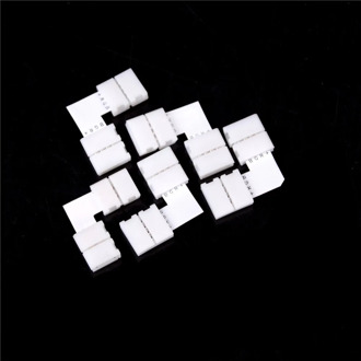 5pcs Solderless L Shape 90 Degree Corner Connectors Rgb 4 Pin Connectors For 12V 5050 10mm Width LED RGB Strip