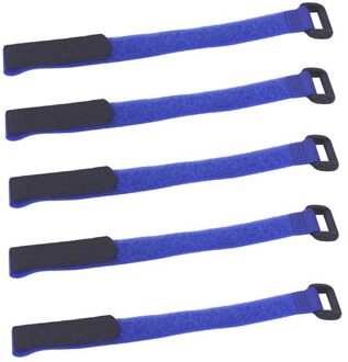 5Pcs Sport Fietsen Rijden Verstelbare Nylon Fiets Stuur Zadelpen Tie Bandjes Accessoires Marineblauw