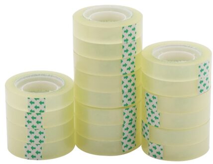 5pcs Stationery Tape Width 8/10/12/15/18mm*25m Office Transparent Tape Student Stationery Tape School Office Supplies papeleria 18mm x 25m