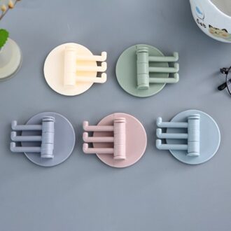 5Pcs Sterke Lager Stok Haak Keuken Muur Hanger Badkamer Keuken Haken Home Vlakte Haken Nail-Gratis Kleverige Haken 3 Haken A5