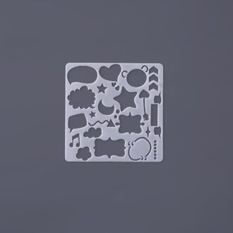 5Pcs Tekening Sjabloon Heerser Diy Scrapbook Schilderen Template Tekening Stencils Graffiti Hollow Out Sjabloon Heerser Dagboek Template C 1stk