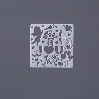 5Pcs Tekening Sjabloon Heerser Diy Scrapbook Schilderen Template Tekening Stencils Graffiti Hollow Out Sjabloon Heerser Dagboek Template D 1stk