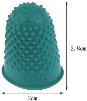 5Pcs Tellen Cone Rubber Vingerhoed Protector Naaien Quilter Vinger Tip Craft Handwerken Naaien Accessoires groen