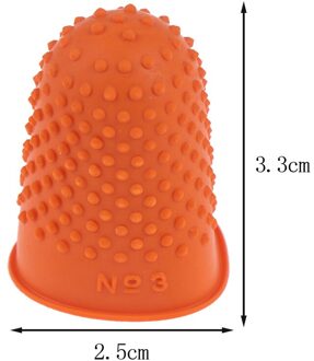 5Pcs Tellen Cone Rubber Vingerhoed Protector Naaien Quilter Vinger Tip Craft Handwerken Naaien Accessoires oranje