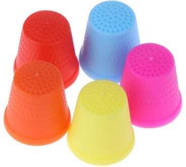 5Pcs Tellen Cone Rubber Vingerhoed Protector Naaien Quilter Vinger Tip Craft Handwerken Naaien Accessoires randomly