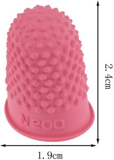 5Pcs Tellen Cone Rubber Vingerhoed Protector Naaien Quilter Vinger Tip Craft Handwerken Naaien Accessoires roze