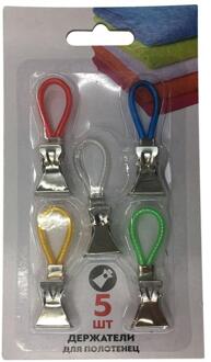 5Pcs Thee Handdoek Opknoping Clips Home Reizen Draagbare Opslag Hangers Rack Clip Op Haken Loops Handdoek Hangers Kleren map