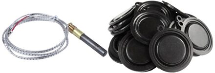 5Pcs Thermokoppel Vervanging Thermozuil Generator Met 100Pcs 54Mm Gas Boiler Druk Membraan Fittings