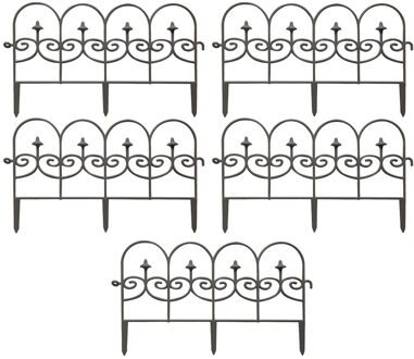 5Pcs Tuin Hek Plastic Grens Decoratieve Outdoor Plant Rand Grenzend Gazon Rand Hek Voor Tuin Decoratie Accessoires