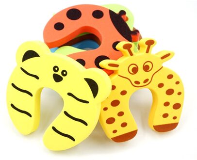 5Pcs Veiligheid Care Animal Cute Kid Kinderen Veiligheid Deurstopper Baby Cartoon Siliconen Deuropeningen Gates Decoratieve Deurstopper Baby