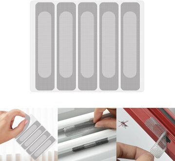 5Pcs Venster Mosquito Screen Patch Deur Klamboe Reparatie Tape Venster Scherm Mesh Kit Sticker Reparatie Tool Huishoudelijke
