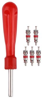 5Pcs Ventielen Met Auto Fiets Tyre Ventiel Core Remover Reparatie Tool