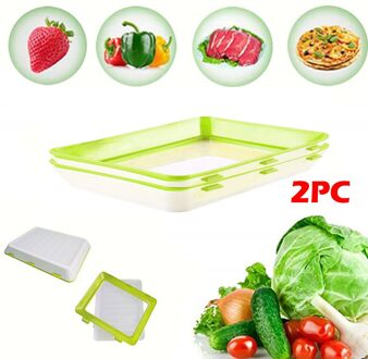 5Pcs Verse Voedsel Behoud Lade Organizer Voor Vers Voedsel Behoud Pallet Koelkast Voedsel Opslag Container 2stk