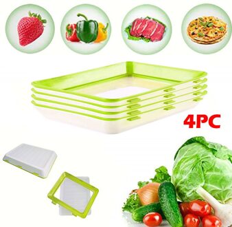 5Pcs Verse Voedsel Behoud Lade Organizer Voor Vers Voedsel Behoud Pallet Koelkast Voedsel Opslag Container 4stk