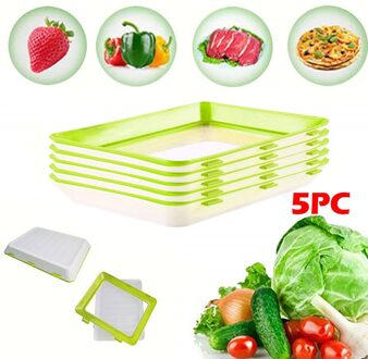 5Pcs Verse Voedsel Behoud Lade Organizer Voor Vers Voedsel Behoud Pallet Koelkast Voedsel Opslag Container 5stk